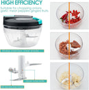 Multi-Function Manual Food Processors & Chopper with Cover and Handle, Garlic Press Vegetable Chopper… — 4