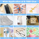 B7000 Rhinestones Glue for Crafts, 110ML Glue of Diamond Jewelry 3.7fl.oz Clear B-7000 Super Jewelry Glue… — 6