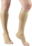 Truform 20-30 mmHg Compression Stockings for Men and Women, Knee High Length, Open Toe | Beige | Small (1 Pair) | Short Length — 2