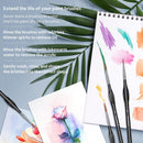 10Pcs Micro Paint Brushes Set with Triangular Handles - For Acrylic, Watercolor, Crafts, Models | Black — 5