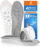 Insoles, 4D Cloud Insoles for Men and Women, Shock Absorbing - Gray — 1