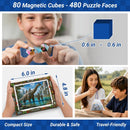 TOSY Picture Cube Life with Dinos: 6-in-1 Magnetic Picture Puzzle, 80 Blocks, 480 Puzzle Faces, 0.63 in, B023, Seamless UV Art, Display-Ready Frame, Collectible, STEM/STEAM Gift for Kids & Adults — 5