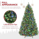 Hykolity 6ft Artificial Prelit Christmas Tree with 250 Multicolor LEDs, Flame-Retardant PVC Branches, 1,032 Tips, 10 Display Modes, Hinged Setup, Foot Pedal and Metal Stand — 2