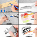 Caliart 176PCS Art Supplies Sketching Kit, 100 Sheets 3-Color Sketch Book | Pink — 5
