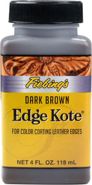 Fiebing’s Edge Kote, 4 Oz. - Color Coats Leather Edges - Dark Brown — 1