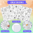 Teling 12 Pcs Pre Drawn Stretched Canvas Kit for Adults Painting Pre Printed Canvas Outline for DIY Painting Party Favor,6 x 6 x 0.6 Inches(Flower) — 3