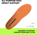 Superfeet All-Purpose High Impact Support Insoles (Orange) for Active Lifestyle with High Arch Support - Men 9.5-11 / Women 10.5-12 — 2