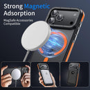 for iPhone 17 Pro Max Case, Magnetic & Shockproof, Orange Bumper — 2