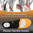 Plantar Fasciitis Insoles for Women Men-260lbs+ Orthotic Arch Support Shoe Inserts for Running, Work Boots, Pain Relief All-Day Comfort for Flat Feet/High Arch (Orange, L | Men 10.5-12/WOMEN 11.5-13) — 5