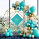 RUBFAC 135pcs Teal Blue Balloons Different Sizes 18 12 10 5 Inch Turquoise Teal Latex Balloon Garland Arch for Birthday Wedding Engagements Anniversary Baby Shower Party Decoration — 7