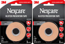 Nexcare Blister Prevention Tape, Waterproof Foam Medical Tape, Sticks Firmly to Skin to Help Prevent Blisters - 1 in x 5 Yds, 1 Roll of Tape (Pack of 2) | 2 Pack — 1