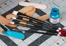 Angelus Paint Brush Set Round Flat Angular Artist Acrylic Paint Brush Set Shoe paint Brush set (5 pcs) — 4