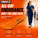 Orange Full Length F Insoles for Running, Walking & Work Shoes – Orthotic Arch Support Inserts with Deep Heel Cup, Metatarsal Support & Stability for Men's Shoe 9-9.5, Women's 10.5-11 — 4