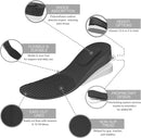 Men’s 2-Inch Height Increase Insoles Heavy-Duty 220+ lb Support, Dual-Layer Polyurethane, Adjustable Cut-to-Fit Design — 2