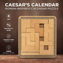 Project Genius Caesar's Calendar Wood Puzzle-A-Day Challenge, 365+ Solutions, Brainteaser Gift for Adults and Kids 8+, True Genius Office Desk Calendar Inspired by Roman Artifact — 3
