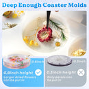LET'S RESIN 12 Cavity Extra Deep Resin Coaster Molds, Large Silicone Molds — 7
