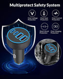 USB C Car Charger, 4-Port 90W Super Fast Charging Cigarette Lighter Adapter photo 6