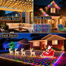 Pooqla RGB Christmas Net Lights Outdoor Mesh Lights 14.8x4.9 ft Green Wire — 7
