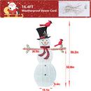 BlueWish Snowman Christmas Decorations, 5FT Lighted Snowman Decorations for Outdoor, Christmas Decorations Outdoor Warm Light Up 90 LED for Yard Indoor Garden Lawn — 2