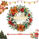 16 inch Prelit Christmas Wreath with LED Lights for Front Door Decoration — 2