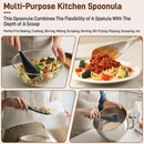 3 PACK Cooking Spoon Spatula for Nonstick Cookware, Heat Resistant Silicone — 3