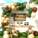 Green and Brown Balloons Set, 60 Pcs 12 Inch green brown balloons Jungle Safari Woodland Forest Balloon Metallic Gold Cream Brown Olive Green Coffee Blush Balloon for Baby Shower Birthday Decorations — 2