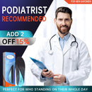 PCSsole Plantar Fasciitis Insoles, Heavy Duty High Arch Support Inserts - Black & Blue — 2