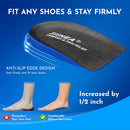 SIIHEA 1/2 inch Heel Pads Cushions for Shock Absorption, Heel Lifts Inserts Supports for Plantar Fasciitis, Spur Relief, Shoe Lifts Cups for Achilles Tendonitis, Height Increase (Medium,1Pair) — 3