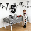 Racing Car Bunting Checkered Pennant Banner Flags 4 Strings | Black White Checkered — 6
