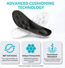 4D Cloud Memory Foam Insoles Men Women, Black, US M: 6.5-7.5/W: 8-9 — 5