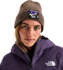 THE NORTH FACE TNF Logo Box Cuffed Beanie | Classic Fit, Rib Knit Winter Hat for Men & Women - Smokey Brown/Expedition Proven Patch — 2