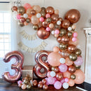 Rose Gold Balloons, 60Pcs Boho Wedding Bridal Shower Princess Party Balloon | Rose Gold Pink — 5