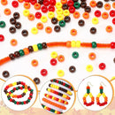 UPINS 1200Pcs Fall Colored Pony Beads for Thanksgiving Autumn Bracelets — 3