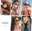 ANDWOOD Oversized Aviator Sunglasses for Women Men Big Large Shades | (2pack) Fade + Mirror Rose Gold | Non-Polarized — 4