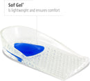 Sof Sole Men's Gel Heel Cup Shoe Insoles, Men's Size 7-12 - Clear, Blue — 3