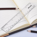 EBOOT 2 Pcs Clear Plastic Ruler Straight Ruler for School, 6 Inch, 12 Inch | 6 Inch,12 Inch — 7