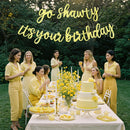BEISHIDA Light Yellow Pre-Strung Go Shawty It's Your Birthday Banner Decor — 5