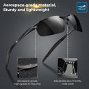 DADA-PRO Polarized Sunglasses Men Sport Driving Sun Glasses Ultralight Al-Mg Mirrored Shades UV400 Protection | Black — 5