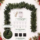 Janinka 15 ft Large Christmas Garage Garland with 100 LED Light 13 Hooks — 3