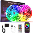 HBOWMDJIA Led Lights for Bedroom 200 FT (2 Rolls 100 FT), with Remote and Application Control RGB Color Changing LED Strip Lights, Music Synchronization, Used for Room, Family, Party Decoration | 200FT — 1