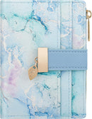 Pomelo Best Small Wallet Women RFID Blocking Bifold Soft Leather Card Holder with ID Window Zipper Coin Pocket Wallets for Women Green