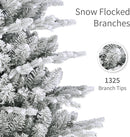 Puleo International 6ft Pre-Lit Potted Flocked Pencil Christmas Tree — 5