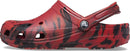 Crocs Unisex Adult Classic Marbled Tie-dye Clogs – Pepper/Black — 7