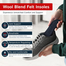 The Felt Store Wool Felt Insoles for Men and Women – 8mm Long-Lasting Shoe Inserts with Cushioning, Adjustable, Warm Wool Boot Insoles for Winter, 2 Pair — 3