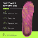 Superfeet Run Women's Support Insoles for Runners with High Arch Support & EVOLyte® Carbon Fiber - 6.5-8 Women - Plum — 7