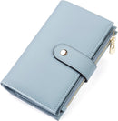 yiijay Women's Wallets RFID Blocking Leather Trifold Clutch Wallet Credit Card Holder Ladies Travel Wallet Purse with Passport/Pen Holder