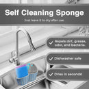 Silicone Sponges for Dishes - 4 Pack Dual-Sided Dish Scrubber - Food Grade, BPA Free Silicone Sponge & Housecleaning — 4
