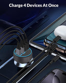 USB C Car Charger, 4-Port 90W Super Fast Charging Cigarette Lighter Adapter photo 3