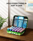 ARTDOT 30 Slots Storage Container for Diamond Art Kits for Adults,Portable Diamond Painting Storage Box with Accessories and Tools | Green | Small — 2