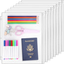 Antner 8 Pack Clear Letter Size Binder Pockets 3 Ring Binder Zipper Pouch Document Organizer, Waterproof PVC 3-Hole Loose Leaf File Bags Insert Sleeves Page Sheet Protectors Business Office Supplies — 1